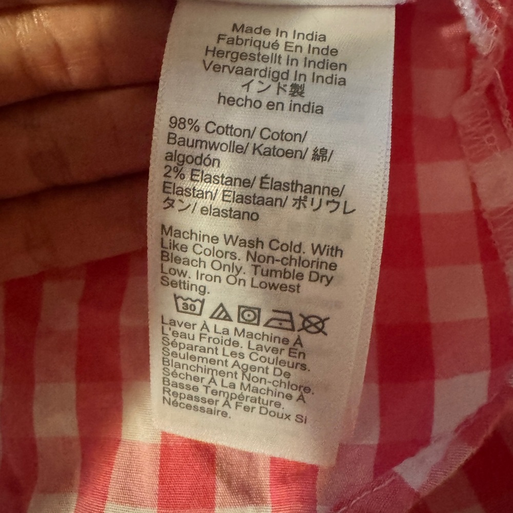 J. Crew Pink and White Checkered Button Down Shirt - Picture 8 of 8